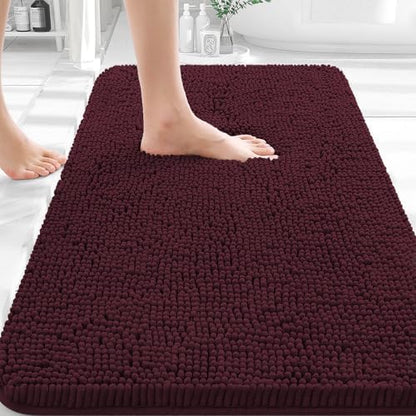 OLANLY Bathroom Rugs 35x24, Extra Soft Absorbent Chenille Bath Rugs by OLANLY