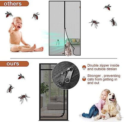 Upgraded Reinforced Pet Screen Door Thickened Cat Resistant Mesh Screen Door - Image 3
