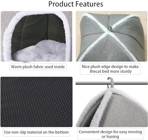 Cat Beds for Indoor Cats-Cat Bed Cave House Tent for Kittens and Small Pets - Image 5