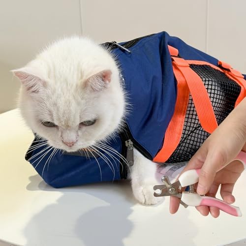 Cinf Cat Nail Clipping Cleaning Grooming Restraint Bag Set No Scratching Biting - Image 2