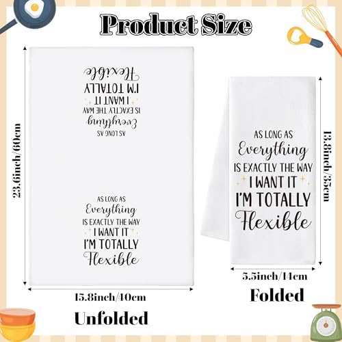 Funny Kitchen Hand Towels, 6 Pack Dish Cloths - Image 2