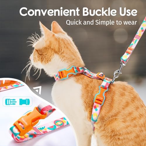 Dooradar Cat Harness and Leash Set, Adjustable Pet Straps - Image 2