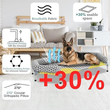 Orthopedic Dog Beds for Large Dogs, U-Shaped Bolster ，Up to 130 lbs - Image 2
