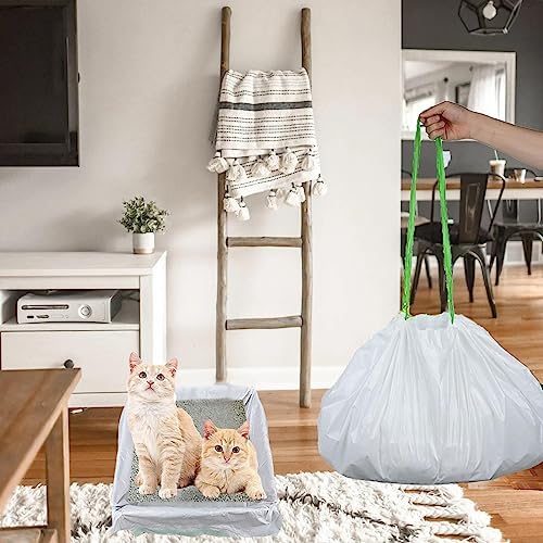 Sifting Cat Litter Liners with Holes 21 Count Large Drawstring - Image 3