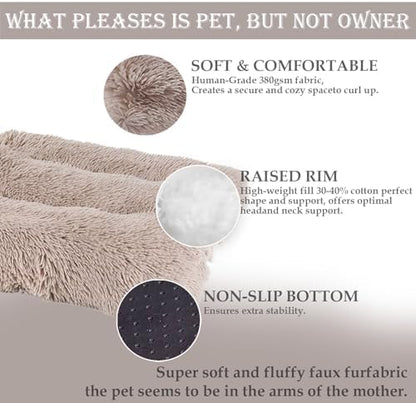 Washable Calming Dog & Cat Bed for Ultra Large Small Medium Size Pet - Image 2