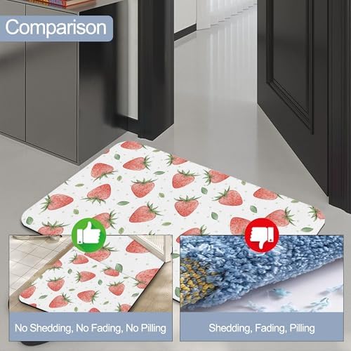Diatomaceous Bathroom Rugs, Sweet Fruits Non Slip Bath Mat, Quick Dry Easy to - Image 4