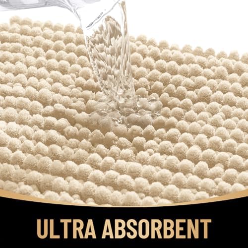 OLANLY Thick Chenille Large Bathroom Rugs 59x35, Absorbent Bath Mat - Image 3