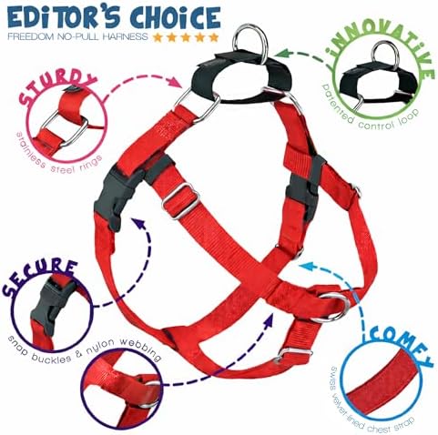 2 Hounds Design Freedom No Pull Dog Harness and Leash, 5/8" XS - Image 4