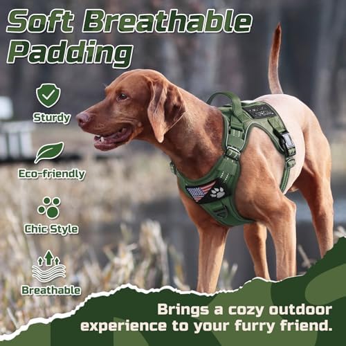 rabbitgoo Tactical Dog Harness for Large, No Pull Military Service Vest - Image 3