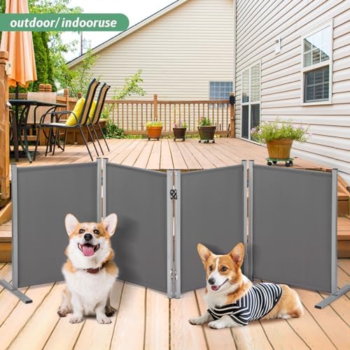 RANTILA 4 Panel Indoor Foldable Dog Fence Freestanding Dog Gate - Image 7