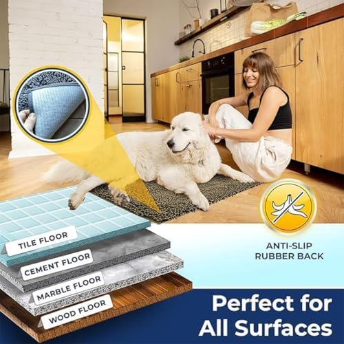 Muddy Mat® | Chenille Bathroom Rugs Quick Dry Microfiber Mats Non Slip Washable - Image 5