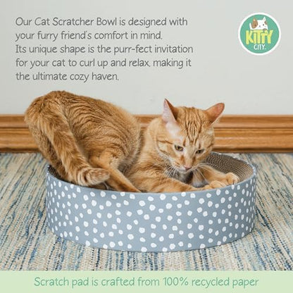 Kitty City Blue Dot Corrugate Scratcher Bed - Image 2