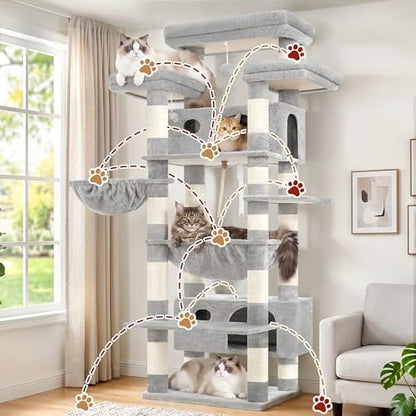 Gitelsnour Cat Tree, Big Condo & Hammock GCT030W - Image 7