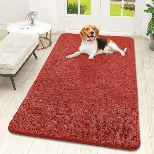 OLANLY Dog Door Mat for Muddy Paws 59x32, Super Absorbent Chenille Mud Mat by OLANLY