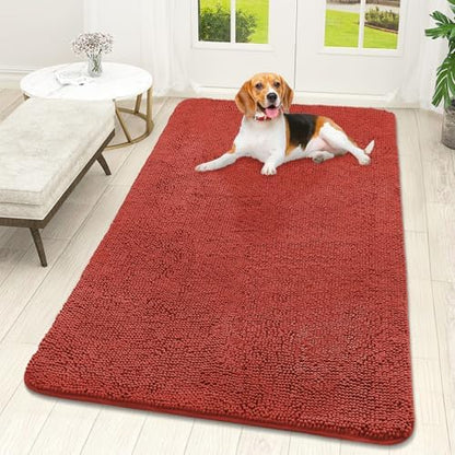 OLANLY Dog Door Mat for Muddy Paws 59x32, Super Absorbent Chenille Mud Mat by OLANLY