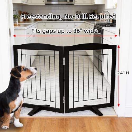 ZJSF Freestanding Dog Fence Indoor, Foldable Dog Gate - Image 2