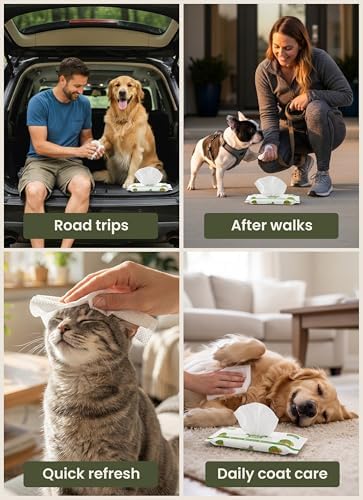Pogi's Dog Wipes for Travel, Paws & Butt, Fragrance Free, 6 Packs of 20 - Image 4