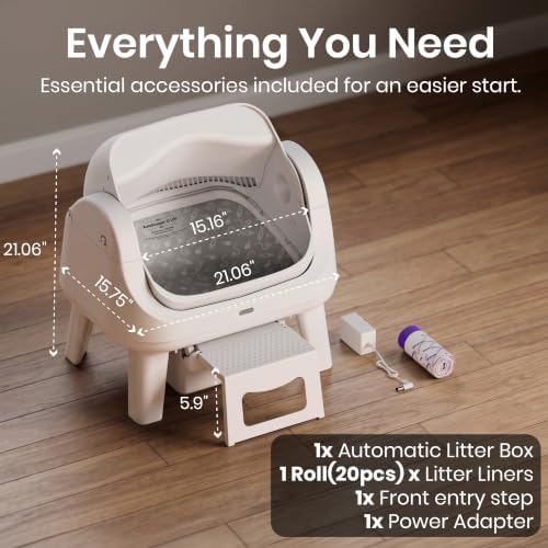 Automatic Cat Litter Box, Self Cleaning Litter Box, Open Top, 3 Buttons - Image 7