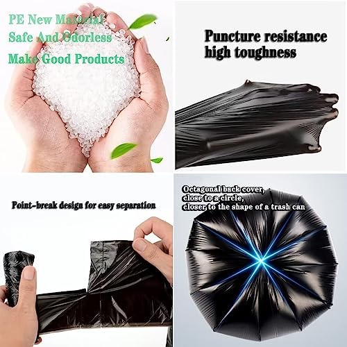 Small Black Trash Bags, Small Garbage Bags, 4 Gallon - Image 3