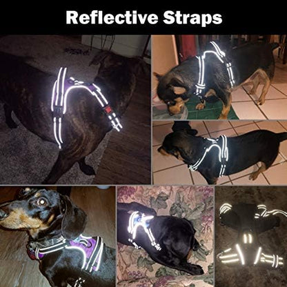 PHOEPET No Pull Dog Harness Medium Reflective Front Clip Vest - Image 5