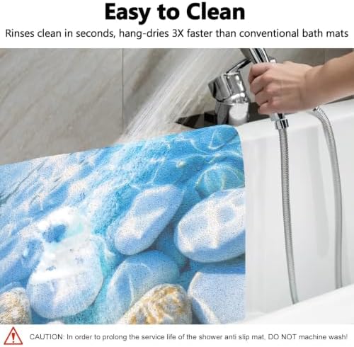 Square Shower Mat, Yonala 36 x 36 Inch Stylish Non Slip Shower Mats - Image 6