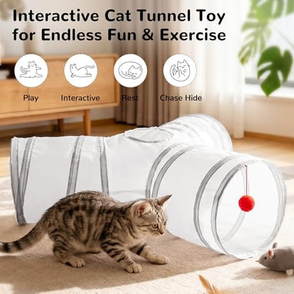 Tempcore Cat Tunnel, 3-Way Collapsible Toy - Image 2