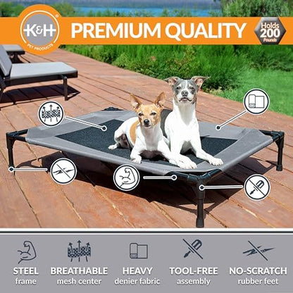 K&H Outdoor Elevated Dog Bed for Small & Medium Pets, Medium 32x25in - Image 2