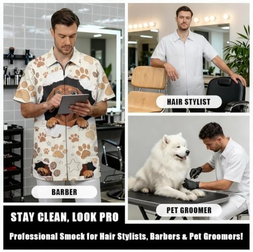 Funny Print Barber Jackets & Smocks - Image 6