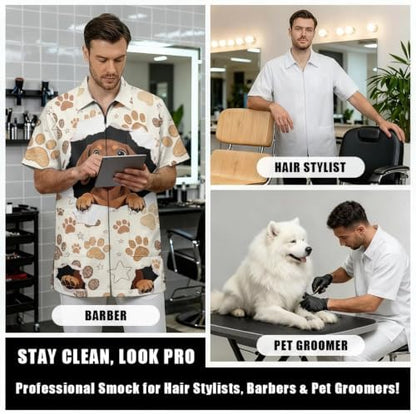 Funny Print Barber Jackets & Smocks - Image 6