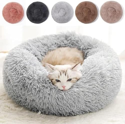 Fluffy Calming Cat Beds for Indoor Cats by Unknown