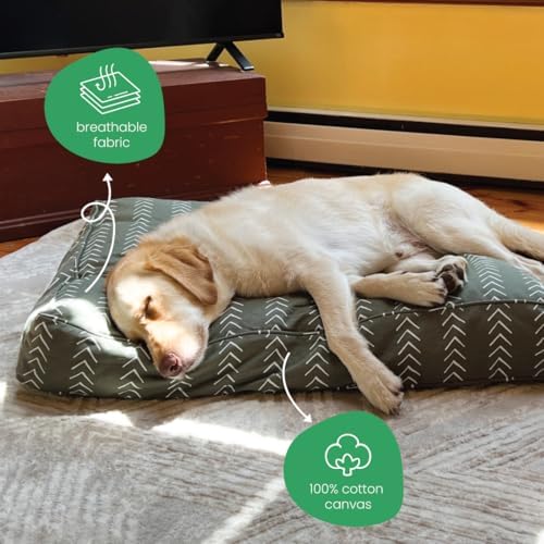Molly Mutt Muted Green Dog Bed Cover, Non-Toxic & 100% Cotton - Image 4