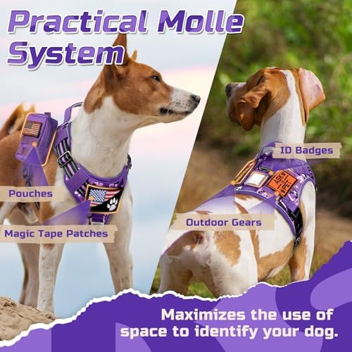 rabbitgoo Tactical Dog Harness for Small, No Pull Military Service Vest - Image 4