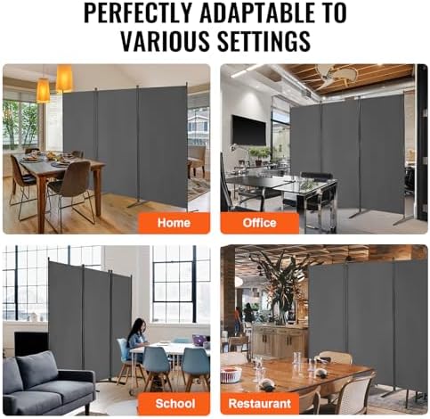 VEVOR Room Dividers, 3 Panel Room Divider, Folding Privacy Screen and Portable - Image 6