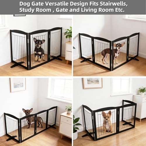 ZJSF Freestanding Dog Fence Indoor, Foldable Dog Gate - Image 4