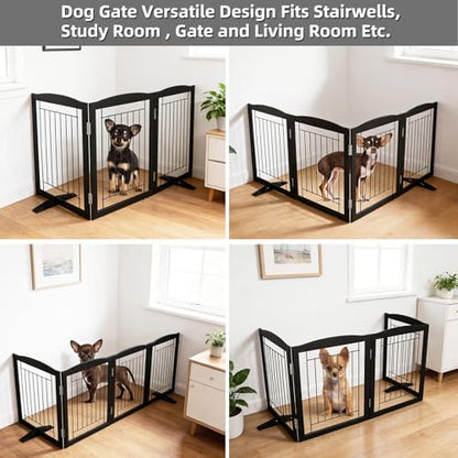 ZJSF Freestanding Dog Fence Indoor, Foldable Dog Gate - Image 4