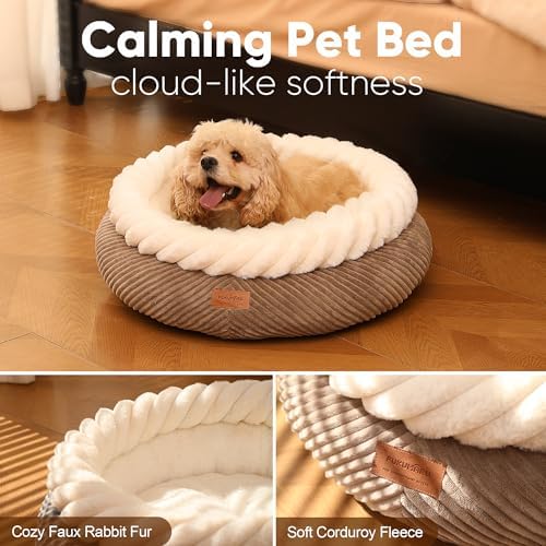 FUKUMARU Cute Cat Bed, 25in Large Round Cat Beds - Image 2