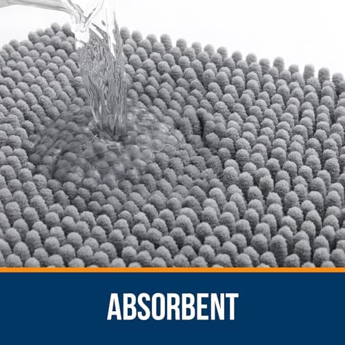 OLANLY Bathroom Rugs 36x24, Extra Soft Absorbent Chenille Bath Rugs - Image 4
