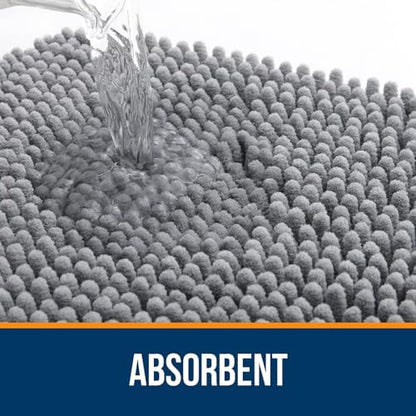 OLANLY Large Bathroom Rugs 50x30, Extra Soft Absorbent Chenille Bath Rugs - Image 4