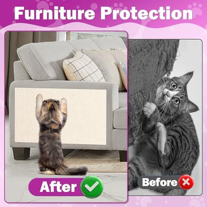 ENONCI 78.7x15.8 Cat Scratch Pad, Furniture Protector - Image 2