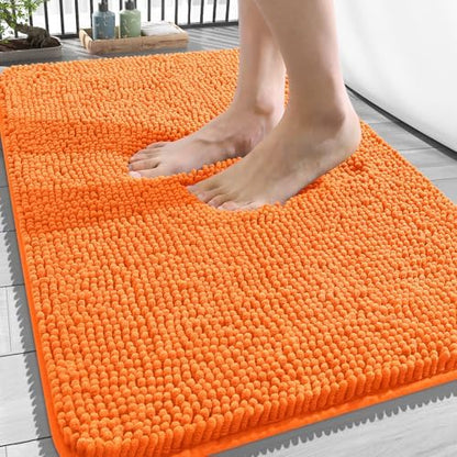 OLANLY Bathroom Rugs 34x21, Extra Soft Absorbent Chenille Bath Rugs by OLANLY