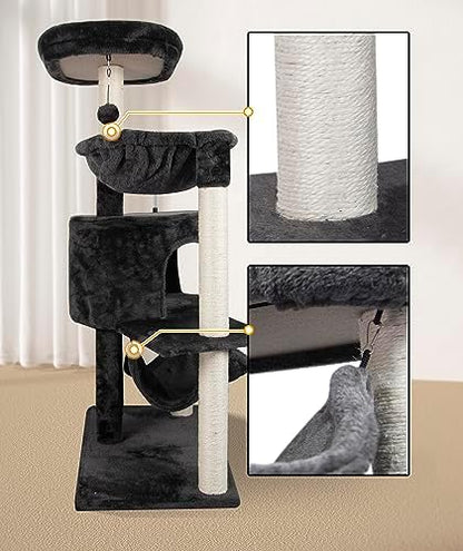 YUNIQUE Cat Tree with Cat Condo and Big Hammock - Image 4