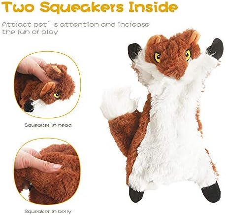 Dog Squeaky Chew Toys No Stuffing Soft Plush - Image 4