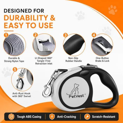 Dual Retractable Dog Leash, 10 FT Tangle-Free Leash - Image 4