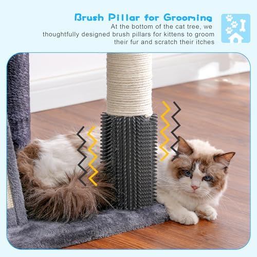 Hey-brother Cat Tree Tower, Adjustable Height, Floor to Ceiling - Image 6