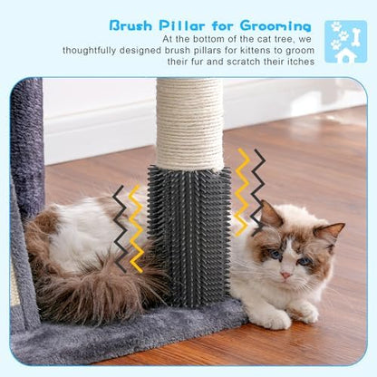 Hey-brother Cat Tree Tower, Adjustable Height, Floor to Ceiling - Image 6