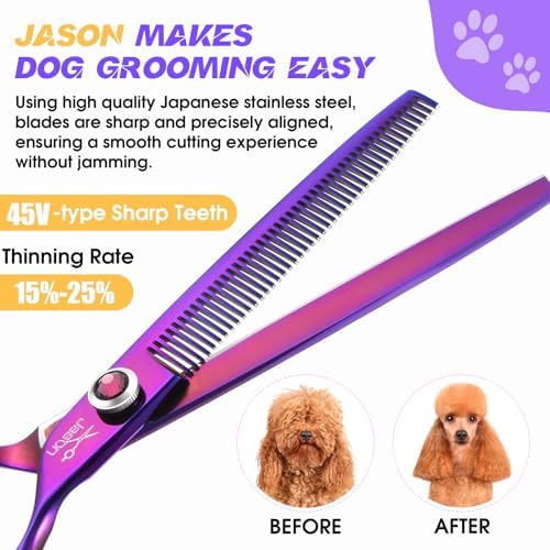 JASON Dog Grooming Thinning Scissors - Image 4