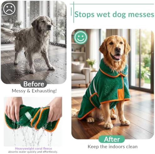 Bienbee Dog Bathrobe, Super Absorbent - Image 2