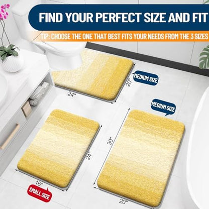 OLANLY Bathroom Runner Rug 45x27, Extra Soft Absorbent Microfiber Bath Rugs - Image 2