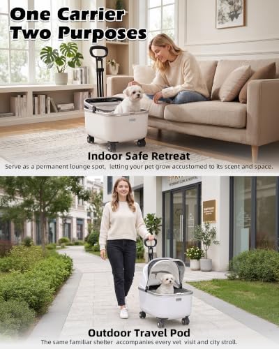 Pet Stroller & Rolling Cat Carrier - Image 6