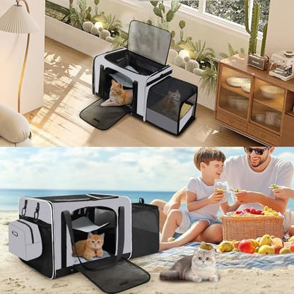 Petskd Side Expandable Extra Large Cat Carrier - Image 7